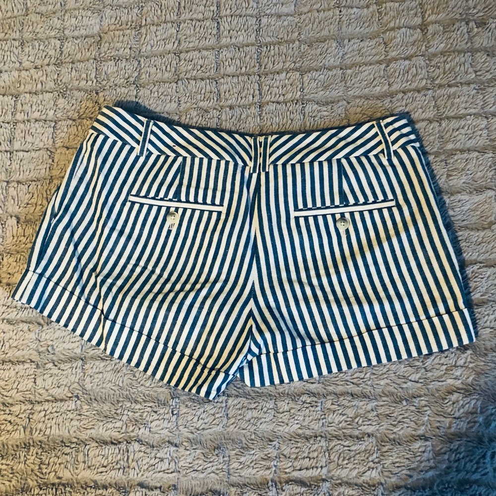 Express Navy and White Striped Button-Up - Picture 6 of 8